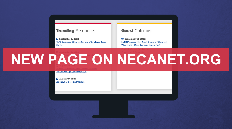 New Legal Resources Page | NECA